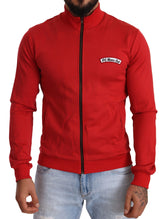Dolce & Gabbana Red DG Motor Club Zipper Stretch Sweater - Sweaters