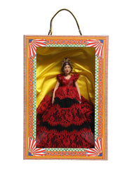 Dolce & Gabbana Red Dress Ceramic Porcelain Fashion Box Leather Sicily Dolls - Dollhouse Accessories