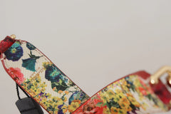 Dolce & Gabbana Red Exotic Leather Crystals Reversible Shoulder Strap - Handbag & Wallet Accessories