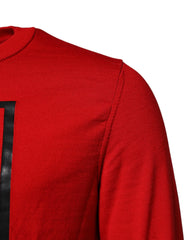 Dolce & Gabbana Red Eye Print Crew Neck Men Pullover Sweater - IT50 | L - Sweaters