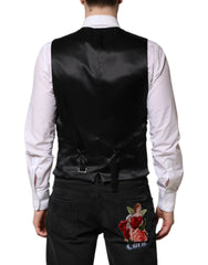 Dolce & Gabbana Red Floral Brocade Formal Men Waistcoat Vest - IT48 | M - Vests