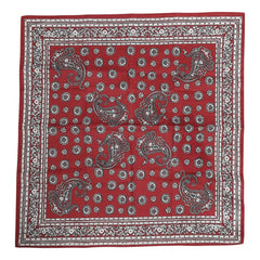Dolce & Gabbana Red Floral Cotton Square Foulard Scarf - Scarves & Shawls