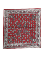 Dolce & Gabbana Red Floral Cotton Square Foulard Scarf - Scarves & Shawls