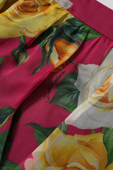 Dolce & Gabbana Red Floral High Waist Women Hot Pants Shorts - IT40|S - Short Trousers