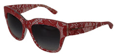 Dolce & Gabbana Red Lace Acetate Rectangle Shades DG4231Sunglasses - Sunglasses