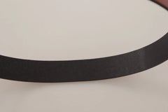 Dolce & Gabbana Red Leather Gold Logo Engraved Metal Buckle Belt - 85 cm / 34 Inches - Belts