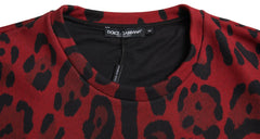 Dolce & Gabbana Red Leopard Cotton Sleeveless Tank T-shirt - Tank Tops