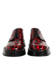 Dolce & Gabbana Red Leopard Derby Formal Men Dress Shoes - EU44/US11 - Shoes