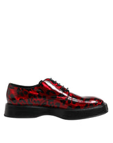 Dolce & Gabbana Red Leopard Derby Formal Men Dress Shoes - EU44/US11 - Shoes