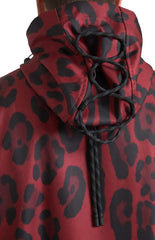 Dolce & Gabbana Red Leopard Hooded Rain Coat Jacket - IT48 | M - Rain Coats