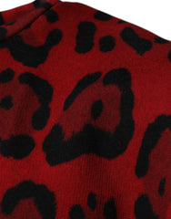 Dolce & Gabbana Red Leopard Print Cotton Sleeveless T-shirt - IT46 | S - Tank Tops