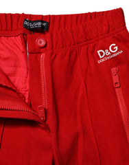 Dolce & Gabbana Red Mid Waist Slim Fit Pants - IT38 | XS - Joggers