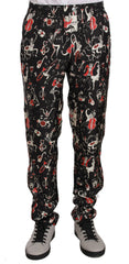 Dolce & Gabbana Red Musical Instrument Print Sleepwear Pants - IT48 | M - Joggers