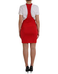 Dolce & Gabbana Red Nylon Stretch Bodycon Sheath Mini Dress - IT40|S - Dresses