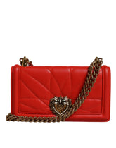 Dolce & Gabbana Red Quilted Devotion Crossbody Chain Phone Cover Bag - Cross Body Bags