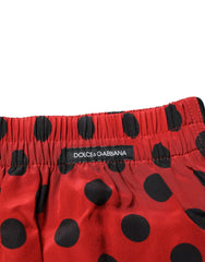 Dolce & Gabbana Red Silk Polka Dot Boxer Shorts Underwear - IT3 | XS - Boxer Shorts