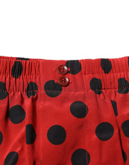 Dolce & Gabbana Red Silk Polka Dot Boxer Shorts Underwear - IT3 | XS - Boxer Shorts