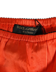 Dolce & Gabbana Red Silk Satin Lace Shorts Underwear - IT2 | S - Boyshorts