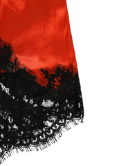 Dolce & Gabbana Red Silk Satin Lace Shorts Underwear - IT2 | S - Boyshorts