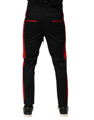 Dolce & Gabbana Red Stripe Cotton Logo Jogger Sweatpants Pants - IT46 | S - Joggers