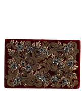 Dolce & Gabbana Red Velvet Gold Frame Clutch Evening Party Purse Bag - Clutch Bags