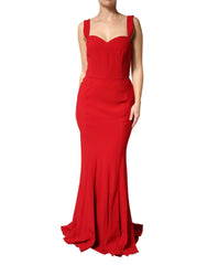 Dolce & Gabbana Red Viscose Sheath Mermaid Long Gown Dress - IT44|L
