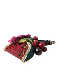 Dolce & Gabbana Red Watermelon Cherry Crystal Hairband Statement Diadem - Headbands