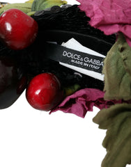 Dolce & Gabbana Red Watermelon Cherry Crystal Hairband Statement Diadem - Headbands
