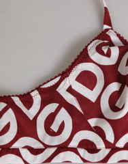 Dolce & Gabbana Red White Logo Mania Soft Cup Bra Underwear - IT2 | S - Bras