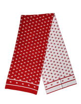 Dolce & Gabbana Red White Logo Print Foulard 201cm x 40.5cm Men Scarf