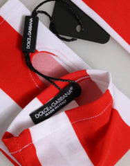 Dolce & Gabbana Red White Nylon Fingerless Wrist Length Gloves - 7|S