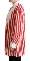 Dolce & Gabbana Red White Striped Long Sleeves Formal Shirt - IT40|S - Shirts