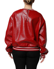 Dolce & Gabbana Red Wool DGLogo Embroidery Pullover Sweater - IT46|XL - Sweaters