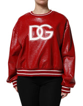Dolce & Gabbana Red Wool DGLogo Embroidery Pullover Sweater - IT46|XL - Sweaters