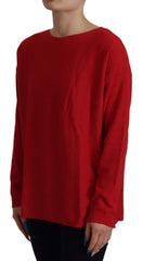 Dolce & Gabbana Red Wool Knit Round Neck Pullover Sweater - Sweaters