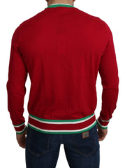 Dolce & Gabbana Red Wool Silk Pig of the Year Sweater - Sweaters
