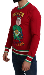 Dolce & Gabbana Red Wool Silk Pig of the Year Sweater - Sweaters