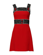 Dolce & Gabbana Red Wool Sleeveless A-line Flared Mini Dress - IT38 | XS - Dresses