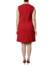 Dolce & Gabbana Red Wool Sleeveless Knee Length A-line Dress - Dresses