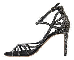 Dolce & Gabbana Rhinestone Stiletto Sandal Satin Shoes - EU40.5/US10