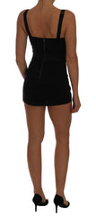 Dolce & Gabbana Romper Bodysuit Black Floral Stretch Dress - IT44|L - One-Pieces