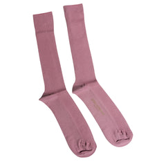 Dolce & Gabbana Rose Pink Cotton Over The Calf Socks - L - Crew Socks