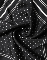 Dolce & Gabbana Scarf Black Poka Dot Men Square Handkerchief