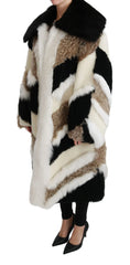 Dolce & Gabbana Sheep Fur Shearling Cape Jacket Coat - IT40 | M - Overcoats