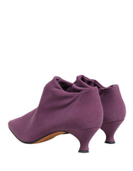 Dolce & Gabbana Kengät Violetti Nahka Nilkkasaappaat - EU41/US10.5
