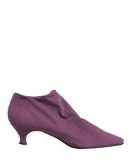 Dolce & Gabbana lila bársony bokacsizma - EU41/US10.5