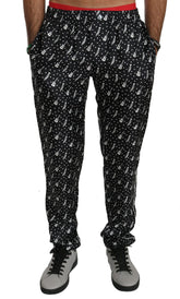 Dolce & Gabbana Silk Black Musical Instrument Trouser Pants - IT46 | S - Trousers