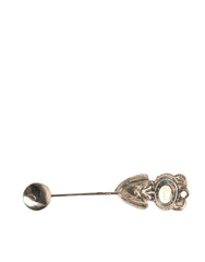 Dolce & Gabbana Silver 925 Sterling Silver Crystals Pin Collar Brooch - Brooches & Lapel Pins