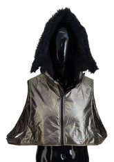 Dolce & Gabbana Silver Fur Whole Head Wrap Men Capello Nylon Hat - 58cm|L - Winter Hats