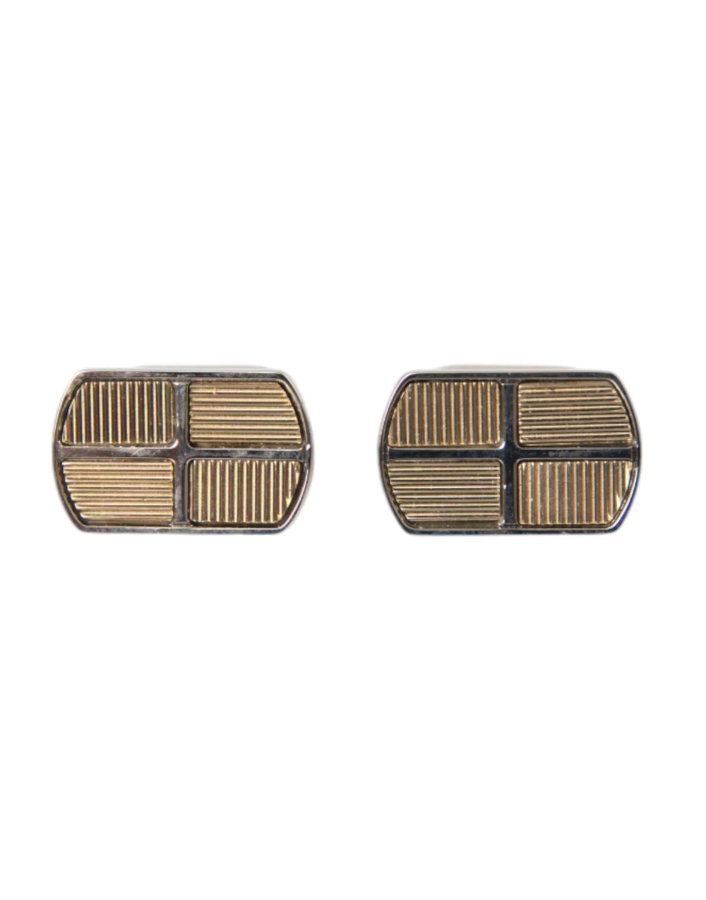 Dolce & Gabbana Silver Gold Plated Metal Brass Pin Cufflinks - Cufflinks